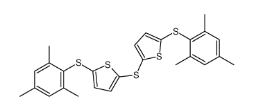 2-(2,4,6-trimethylphenyl)sulfanyl-5-[5-(2,4,6-trimethylphenyl)sulfanylthiophen-2-yl]sulfanylthiophene结构式