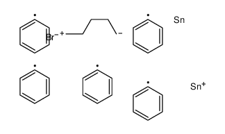 bromo-diphenyl-(5-triphenylstannylpentyl)stannane Structure