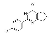 2-(4-chlorophenyl)-4-hydroxy-6,7-dihydro-5H-cyclopenta[d]pyrimidine结构式