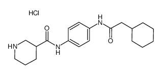 N-(4-(2-cyclohexylacetamido)-phenyl)-piperidine-3-carboxamide hydrochloride Structure
