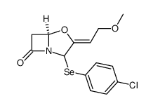 (Z)-(5R)-3-(p-chlorophenylseleno)-2-(2-methoxyethylidene)clavam结构式