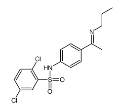 2,5-dichloro-N-[4-(C-methyl-N-propylcarbonimidoyl)phenyl]benzenesulfonamide Structure