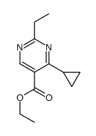 Ethyl 4-cyclopropyl-2-ethyl-5-pyrimidinecarboxylate Structure