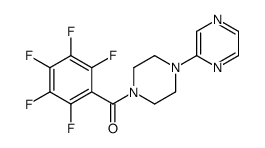 (2,3,4,5,6-pentafluorophenyl)-(4-pyrazin-2-ylpiperazin-1-yl)methanone结构式