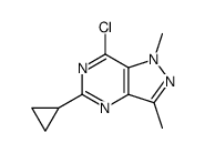 7-chloro-5-cyclopropyl-1,3-dimethylpyrazolo[4,3-d]pyrimidine结构式