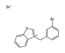 3-[(3-bromophenyl)methyl]-1,3-benzothiazol-3-ium,bromide结构式