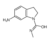 6-amino-N-methyl-2,3-dihydroindole-1-carboxamide结构式