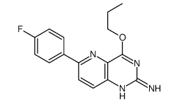 6-(4-fluorophenyl)-4-propoxypyrido[3,2-d]pyrimidin-2-amine结构式