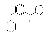 CYCLOPENTYL 3-(THIOMORPHOLINOMETHYL)PHENYL KETONE Structure