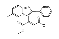 (E)-2-(6-Methyl-2-phenyl-indolizin-3-yl)-but-2-enedioic acid dimethyl ester Structure