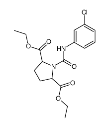 diethyl 1-((3-chlorophenyl)carbamoyl)pyrrolidine-2,5-dicarboxylate结构式