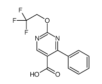 4-phenyl-2-(2,2,2-trifluoroethoxy)pyrimidine-5-carboxylic acid结构式