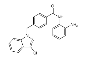 N-(2-aminophenyl)-4-[(3-chloroindazol-1-yl)methyl]benzamide结构式