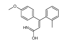 3-(4-methoxyphenyl)-3-(2-methylphenyl)prop-2-enamide Structure