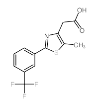 2-{5-Methyl-2-[3-(trifluoromethyl)phenyl]-1,3-thiazol-4-yl}acetic acid Structure