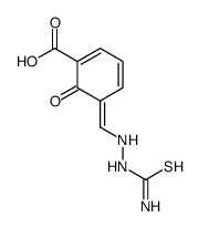 5-[(2-carbamothioylhydrazinyl)methylidene]-6-oxocyclohexa-1,3-diene-1-carboxylic acid Structure