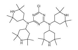 2-chloro-4,6-bis[N,N-bis(2,2,6,6-tetramethyl-4-piperidyl)-amino]-1,3,5-triazine Structure