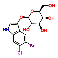 5-溴-6-氯-3-吲哚基-β-D-半乳糖皮蒽 (约含10% 乙酸乙酯) [用于生化研究]结构式