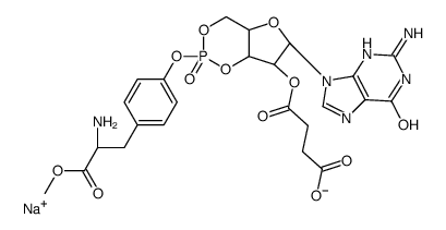 sodium,4-[[(4aR,6R,7aR)-2-[4-[(2R)-2-amino-3-methoxy-3-oxopropyl]phenoxy]-6-(2-amino-6-oxo-3H-purin-9-yl)-2-oxo-4a,6,7,7a-tetrahydro-4H-furo[3,2-d][1,3,2]dioxaphosphinin-7-yl]oxy]-4-oxobutanoate Structure