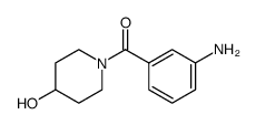 Methanone, (3-aminophenyl)(4-hydroxy-1-piperidinyl)- Structure