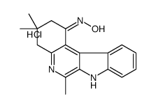(NZ)-N-(3,3,6-trimethyl-4,7-dihydro-2H-indolo[2,3-c]quinolin-7-ium-1-ylidene)hydroxylamine,chloride Structure