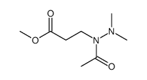 methyl 3-[acetyl(dimethylamino)amino]propanoate结构式
