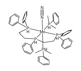 fac-Mo(N2)(PhP(CH2CH2PPh2)2)(PMe2Ph)2结构式