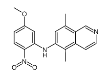 (methoxy-5' nitro-2' anilino)-6 dimethyl-5,8 isoquinoleine结构式