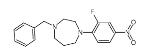 1-benzyl-4-(2-fluoro-4-nitrophenyl)-[1,4]diazepane结构式