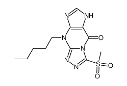 3-(methylsulfonyl)-9-pentyl-6,9-dihydro-5h-[1,2,4]triazolo[4,3-a]purin-5-one结构式