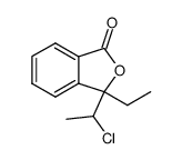 3-Aethyl-3-<1-chlor-aethyl>-phthalid结构式