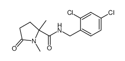 N-[(2,4-dichlorophenyl)methyl]-1,2-dimethyl-5-oxoprolinamide Structure