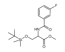 methyl 3-(tert-butyldimethylsilyloxy)-2-(3-fluorobenzamido)propanoate结构式