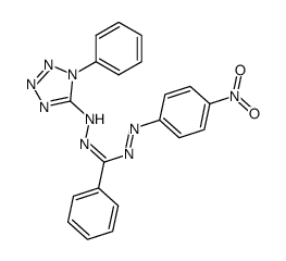 1-(4-nitro-phenyl)-3-phenyl-5-(1-phenyl-1H-tetrazol-5-yl)-formazan Structure