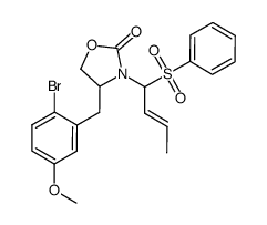 4-(2-bromo-5-methoxybenzyl)-3-[(2E)-1-(phenylsulfonyl)but-2-enyl]-1,3-oxazolidin-2-one Structure