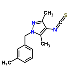 4-ISOTHIOCYANATO-3,5-DIMETHYL-1-(3-METHYL-BENZYL)-1H-PYRAZOLE structure