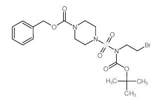 benzyl 4-{[(2-bromoethyl)(tert-butoxycarbonyl)amino]sulfonyl}tetrahydro-1(2H)-pyrazinecarboxylate结构式