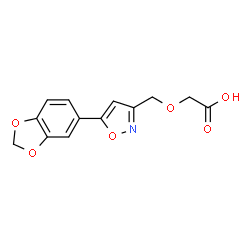 ([5-(1,3-Benzodioxol-5-yl)isoxazol-3-yl]methoxy)acetic acid结构式