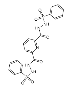 pyridine-2,6-dicarboxylic acid bis-(N'-benzenesulfonyl-hydrazide) Structure