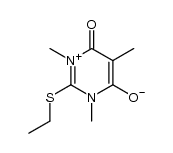2-(Ethylthio)-3,6-dihydro-1,3,5-trimethyl-6-oxo-1-pyrimidinium-4-olat结构式
