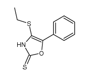 4-ethylmercapto-5-phenyl-3H-oxazole-2-thione结构式