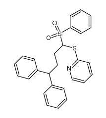 4,4-diphenyl-1-phenylsulphonyl-1-(pyridine-2-thiyl)butane结构式