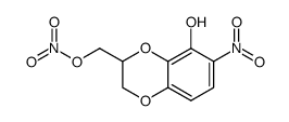 2,3-dihydro-8-hydroxy-7-nitro-1,4-benzodioxine-2-methanol, alpha-nitrate结构式