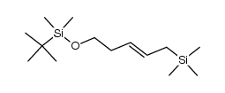 5-(tert-butyldimethylsilanyloxy)-1-trimethylsilanylpent-2-ene结构式