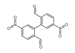 5,5'-dinitro-biphenyl-2,2'-dicarbaldehyde结构式