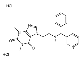 1,3-dimethyl-7-[2-[[phenyl(pyridin-3-yl)methyl]amino]ethyl]purine-2,6-dione,dihydrochloride Structure