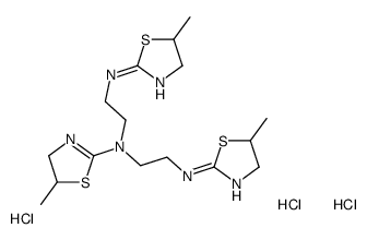 N,N'-bis(5-methyl-4,5-dihydro-1,3-thiazol-2-yl)-N'-[2-[(5-methyl-4,5-dihydro-1,3-thiazol-2-yl)amino]ethyl]ethane-1,2-diamine,trihydrochloride结构式