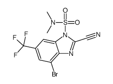 4-Bromo-2-cyano-N,N-dimethyl-6-(trifluoromethyl)-1H-benzimidazole -1-sulfonamide Structure