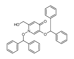 1,5-二(二苯甲基氧代)-2-(羟甲基)吡啶-4(1H)-酮结构式