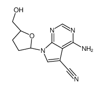 4-amino-7-[(2R,5S)-5-(hydroxymethyl)oxolan-2-yl]pyrrolo[2,3-d]pyrimidine-5-carbonitrile Structure